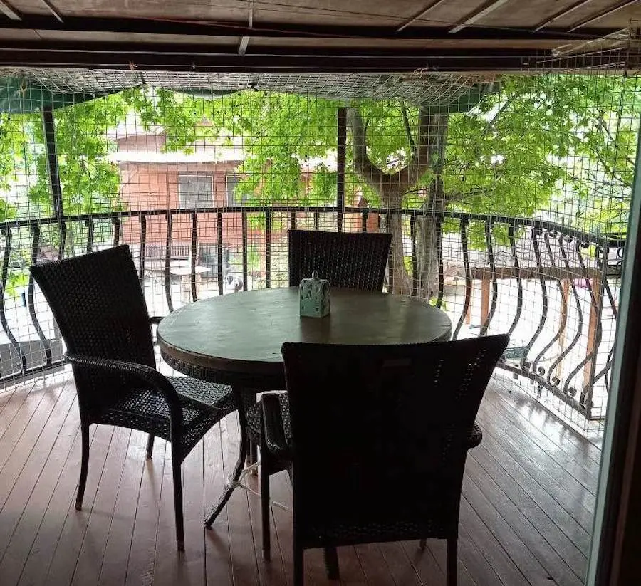 Shaded terrace